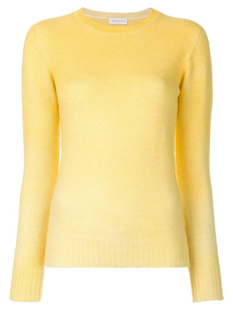 Agnona long sleeved knit top - Yellow