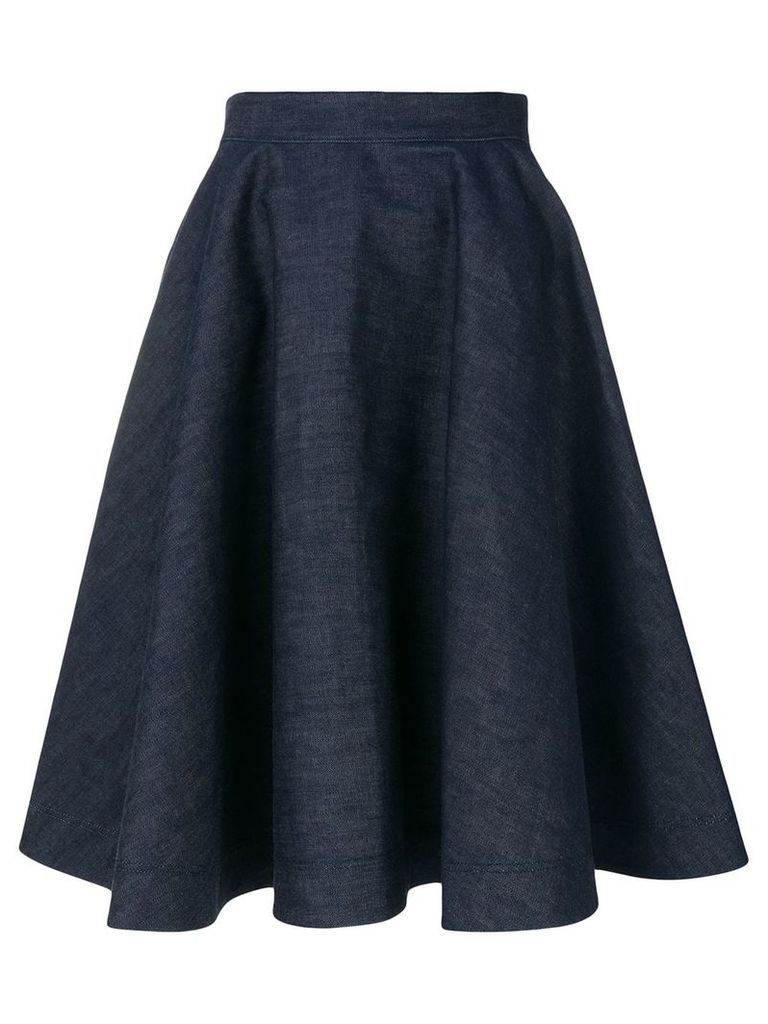 Calvin Klein 205W39nyc flared denim skirt - Blue