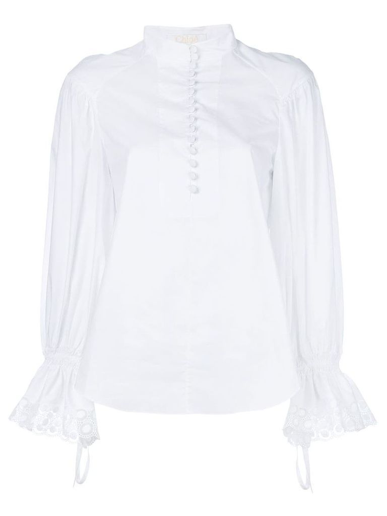 Chloé poet sleeve blouse - White