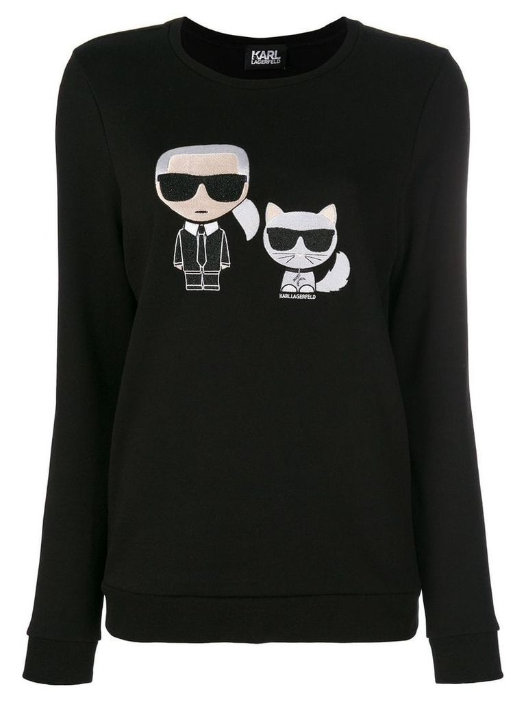 Karl Lagerfeld Karl & Choupette Ikonik Sweatshirt - Black