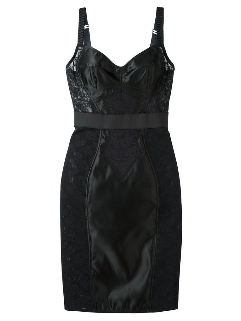 Dolce & Gabbana lace panel bustier dress - Black