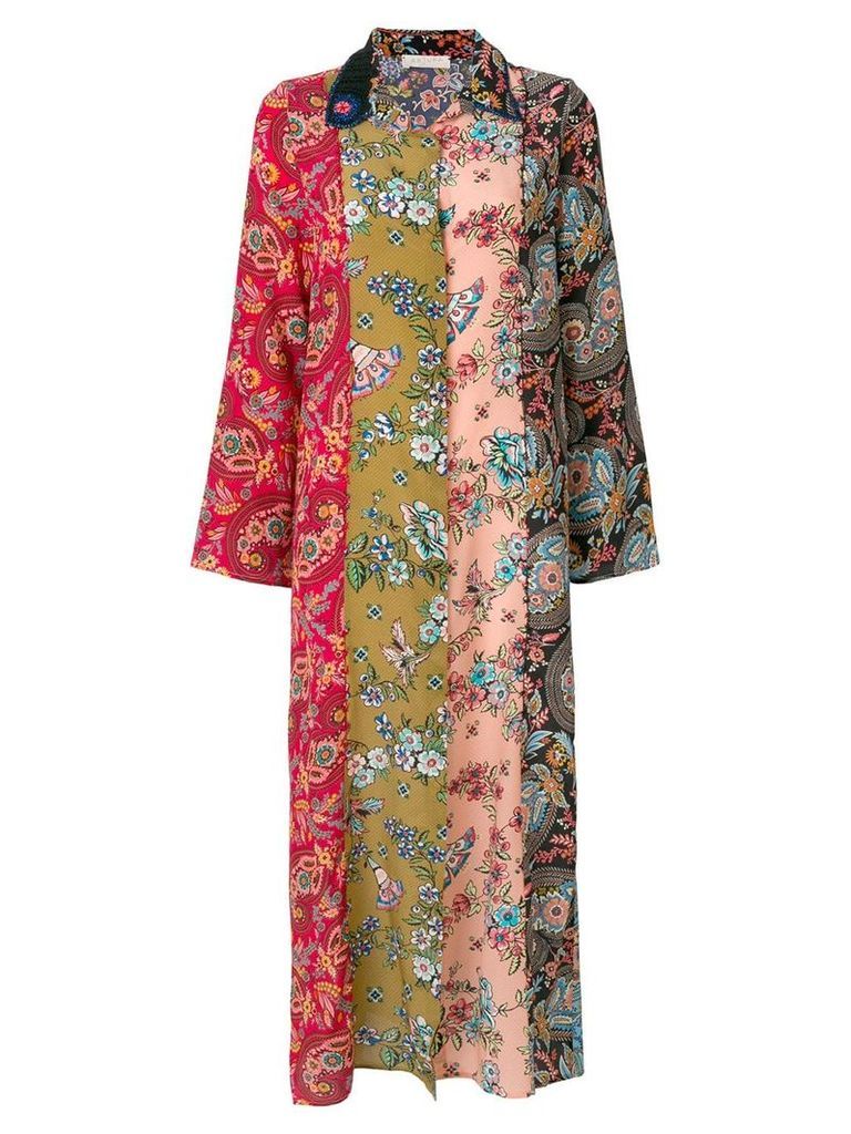 Anjuna multi-pattern shirt dress - Multicolour