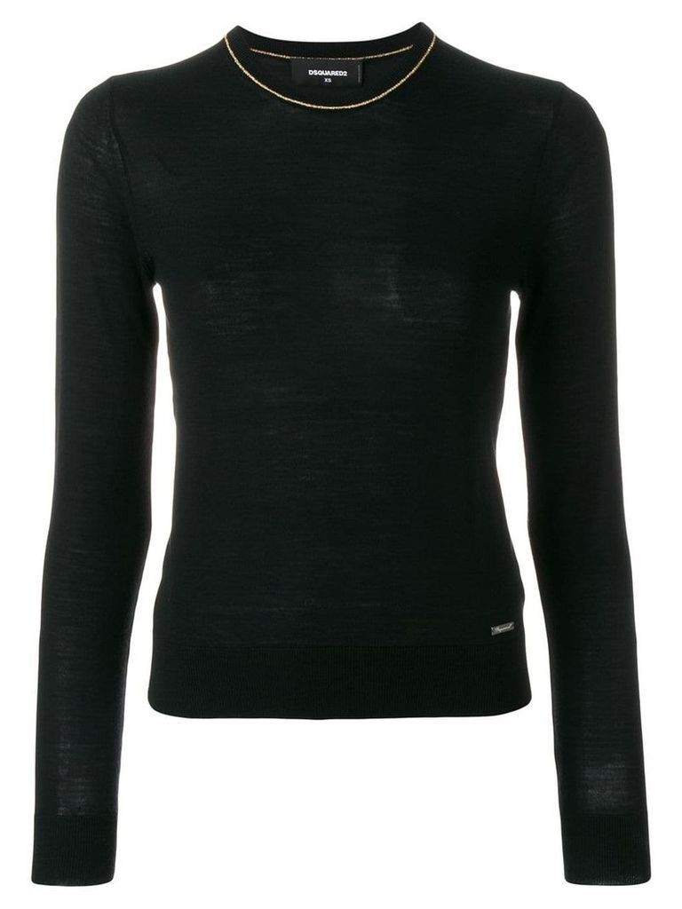 Dsquared2 contrast trim knitted jumper - Black