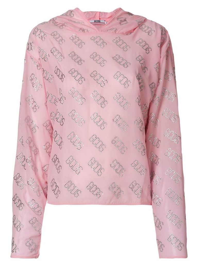 Gcds logo print hoodie - Pink