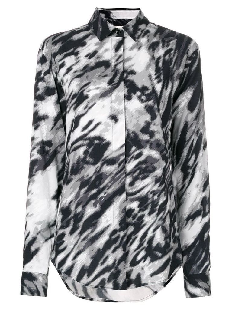 Saint Laurent blurred leopard print shirt - Multicolour