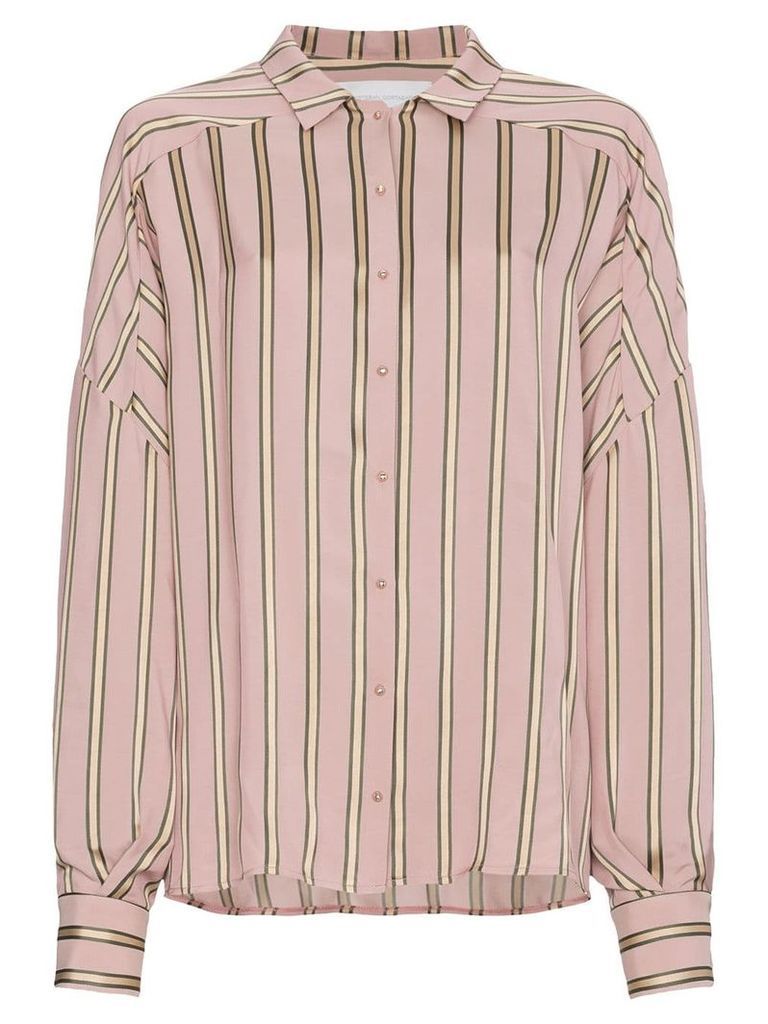 Esteban Cortazar Striped Satin Shirt - Pink