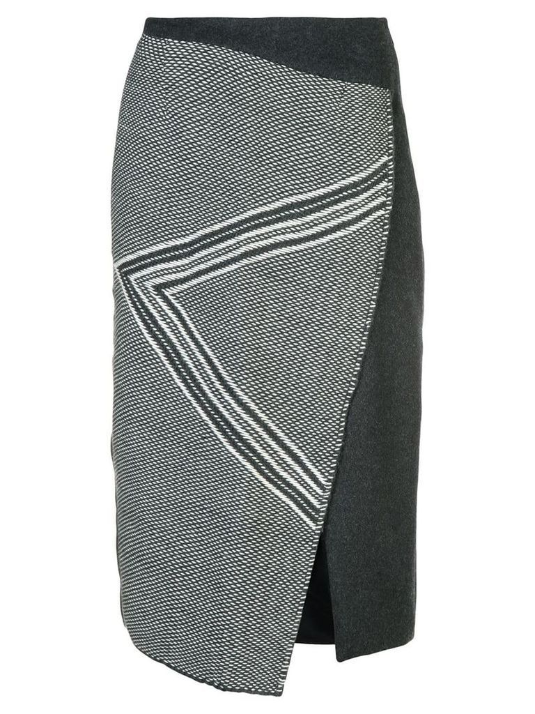 Voz asymmetric pattern skirt - Grey