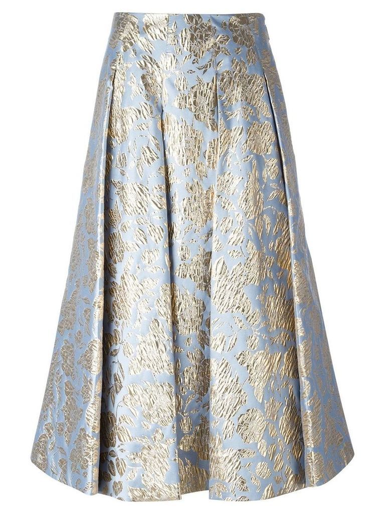 MSGM floral print skirt - Blue