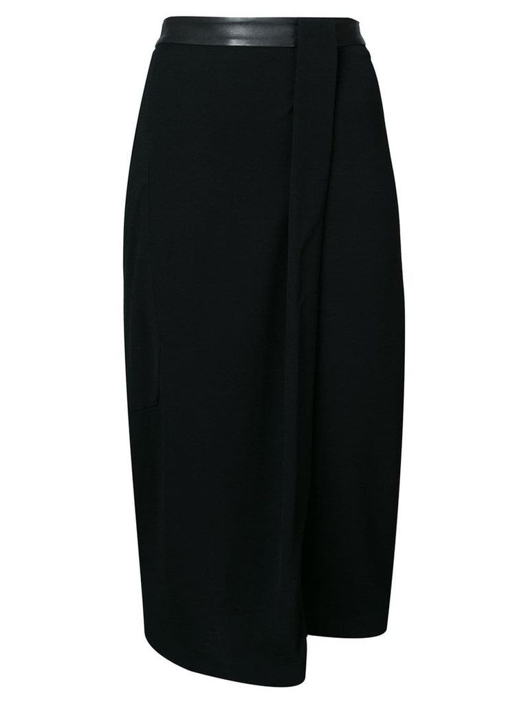 Kimora Lee Simmons asymmetrical midi skirt - Black