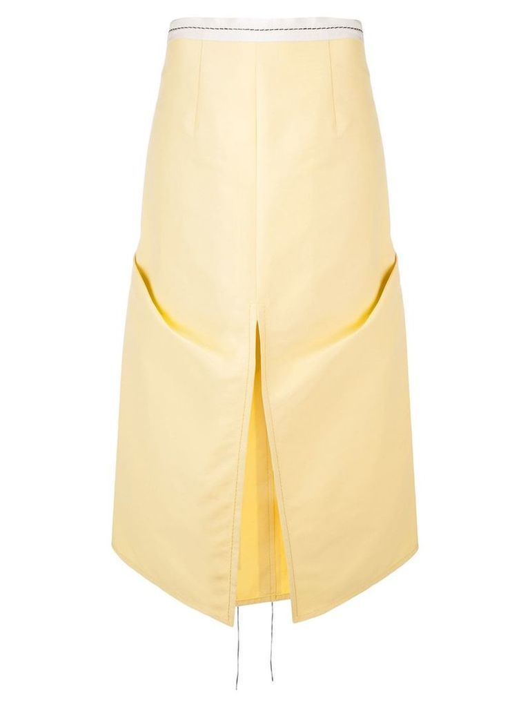 Marni A-line midi skirt - Yellow