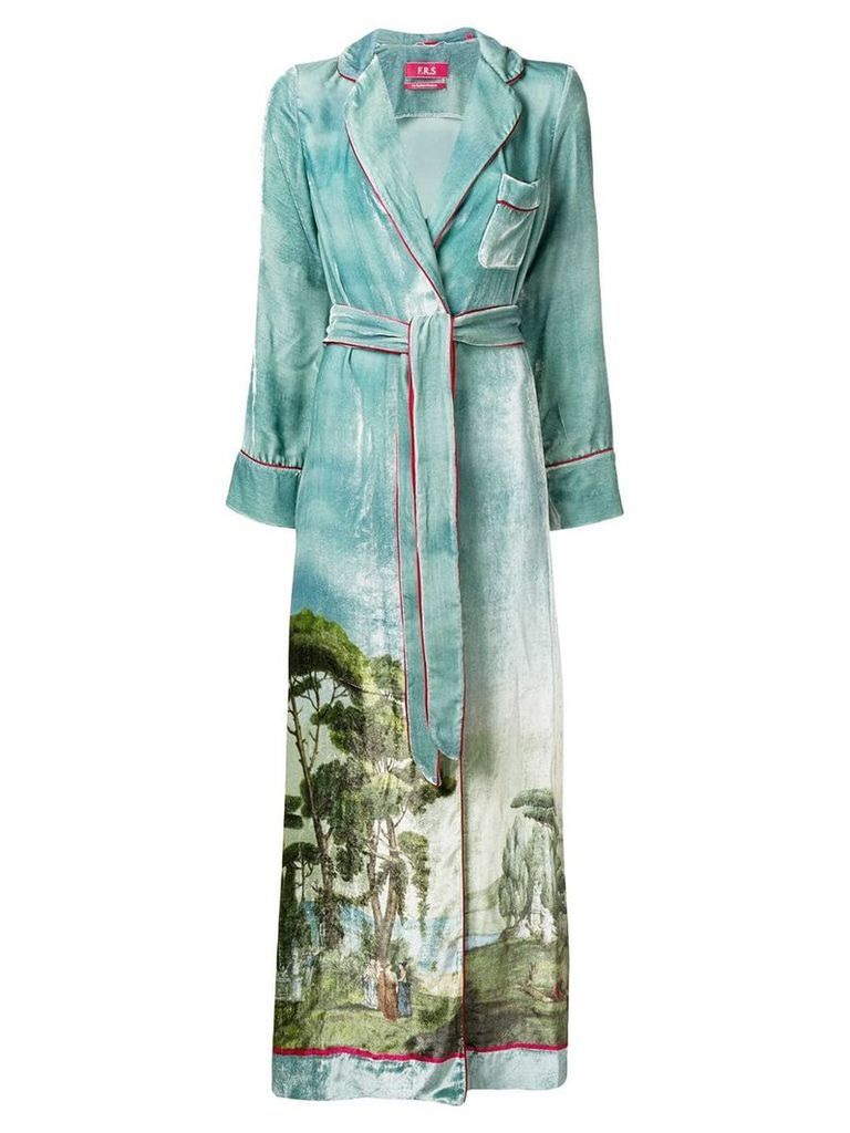 F.R.S For Restless Sleepers Roda printed robe - Blue