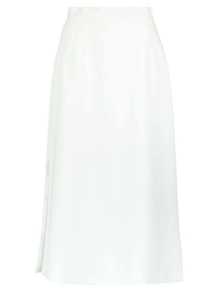 Olympiah side slits midi skirt - White