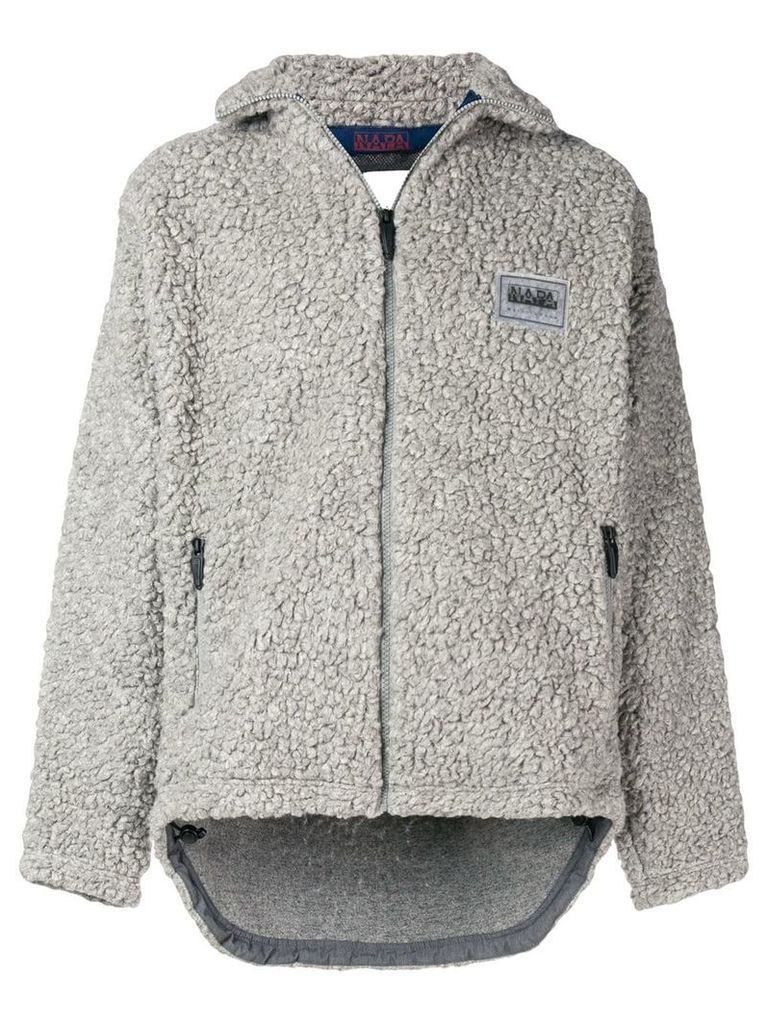 Napa By Martine Rose shearling zipped jacket - Grey