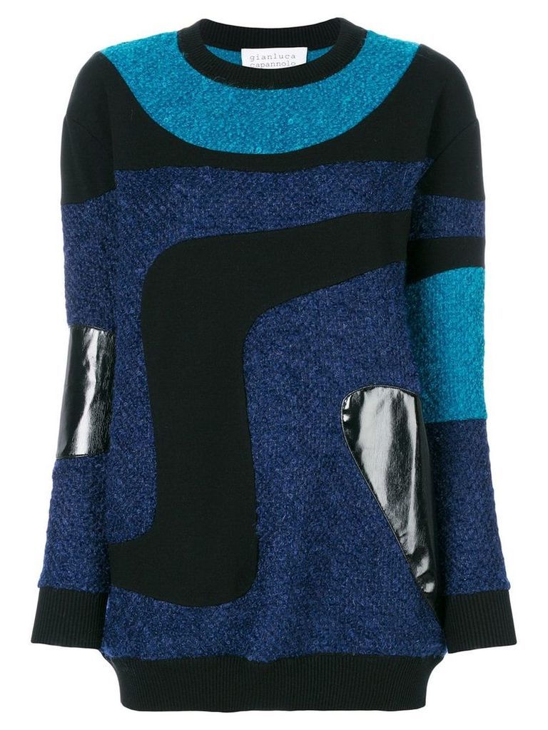 Gianluca Capannolo patched marble knit sweater - Multicolour