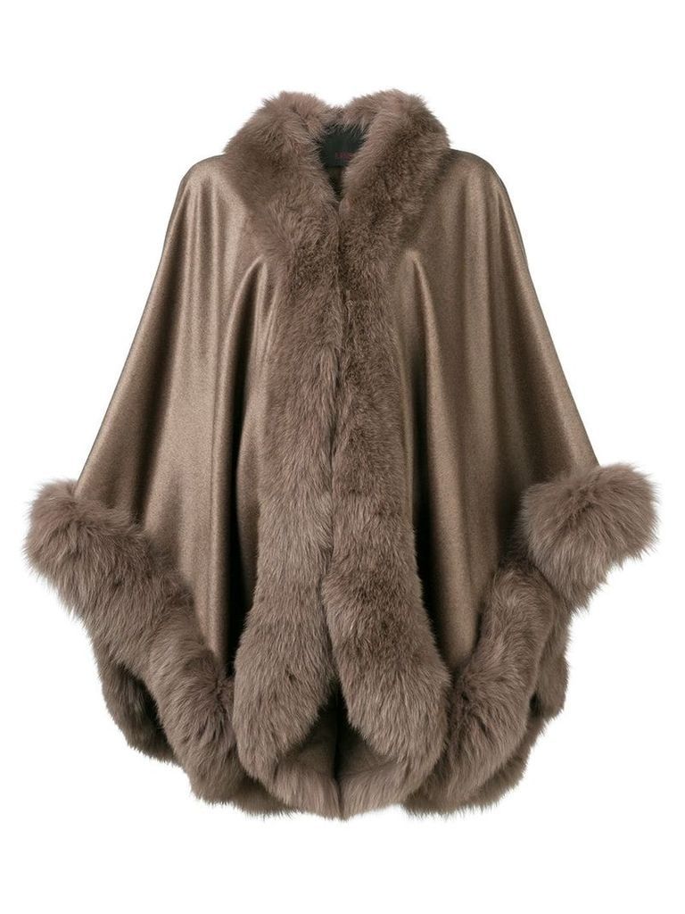 Liska oversized cape coat - Neutrals