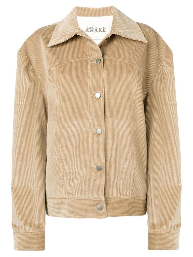 A.W.A.K.E. Mode corduroy oversized jacket - Brown