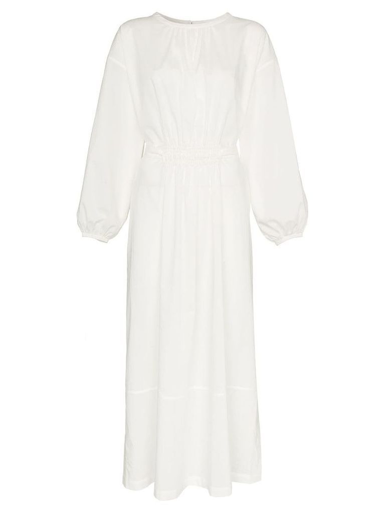 Matteau side split cotton dress - White