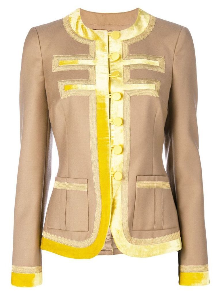 Givenchy contrasting trim jacket - NEUTRALS