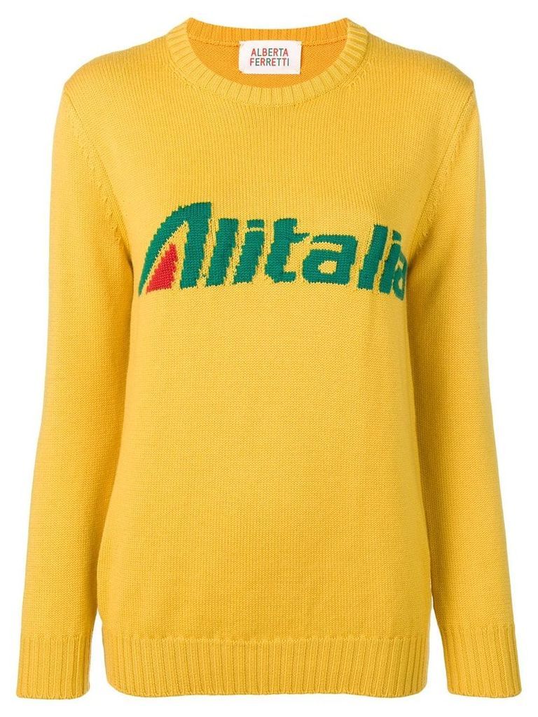 Alberta Ferretti Alitalia knit sweater - Yellow