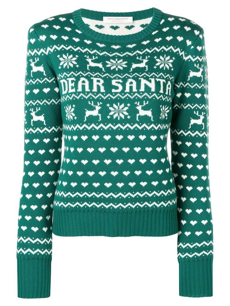 Philosophy Di Lorenzo Serafini 'Dear Santa' Christmas sweater - Green