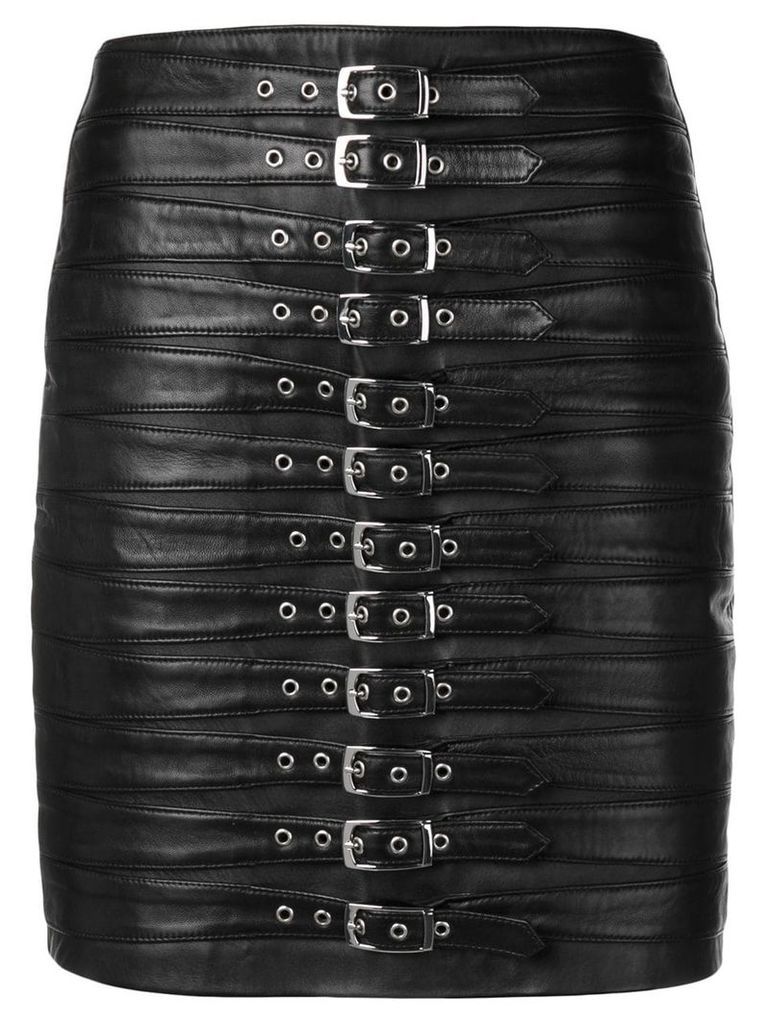 Manokhi buckle detail fitted skirt - Black