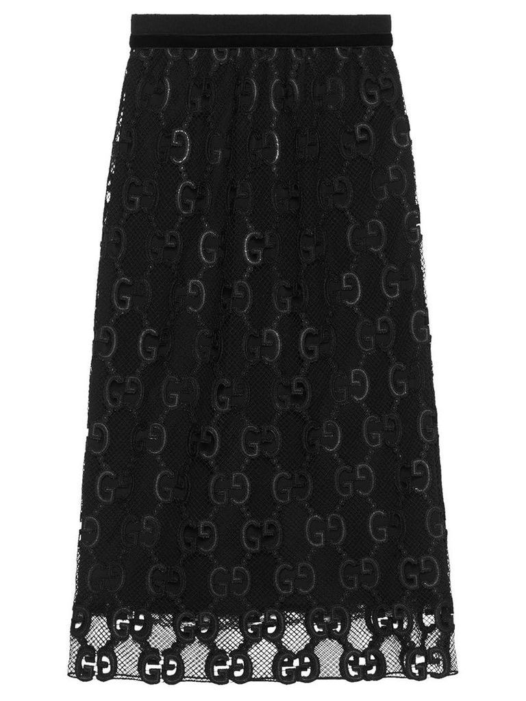 Gucci GG macramé skirt - Black