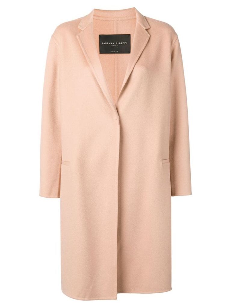 Fabiana Filippi single breasted cashmere coat - Neutrals