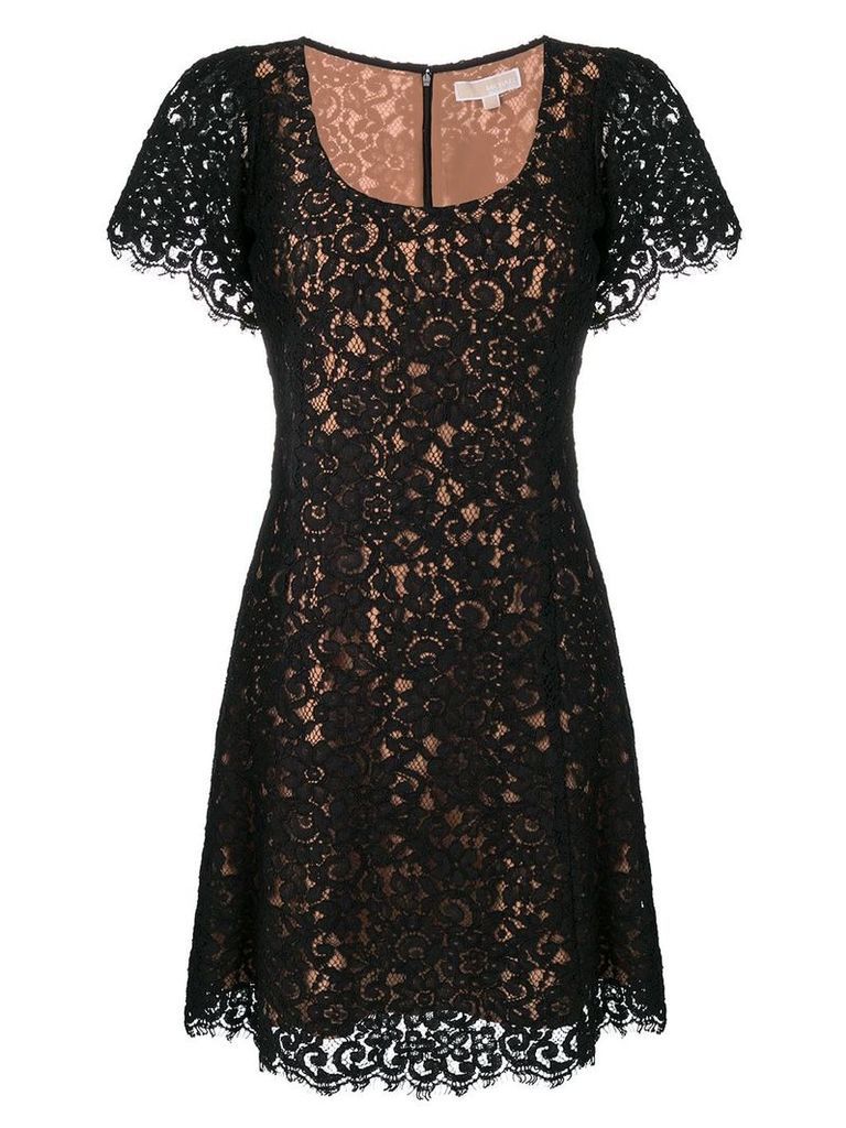 Michael Michael Kors shortsleeved lace dress - Black