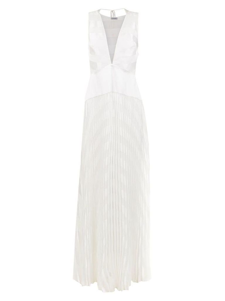 Tufi Duek panelled long dress - White