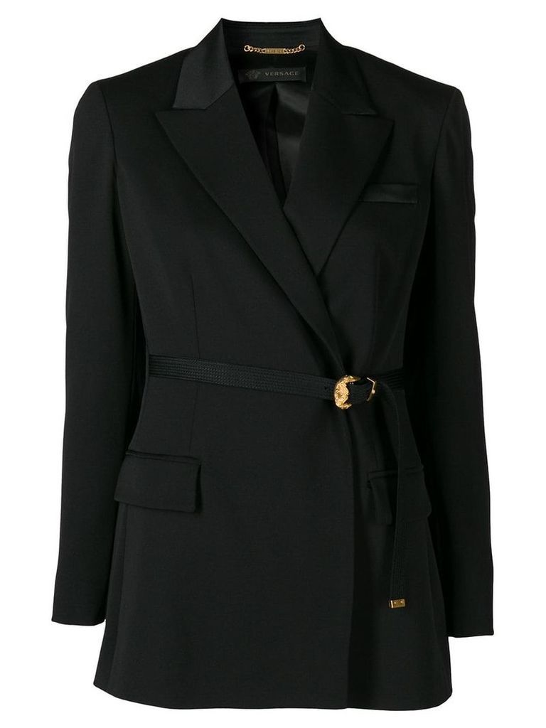 Versace belted blazer - Black