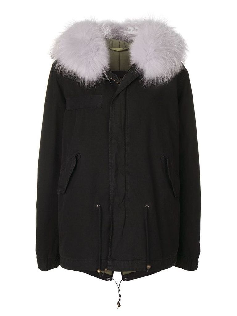 Mr & Mrs Italy fur trimmed jacket - Black