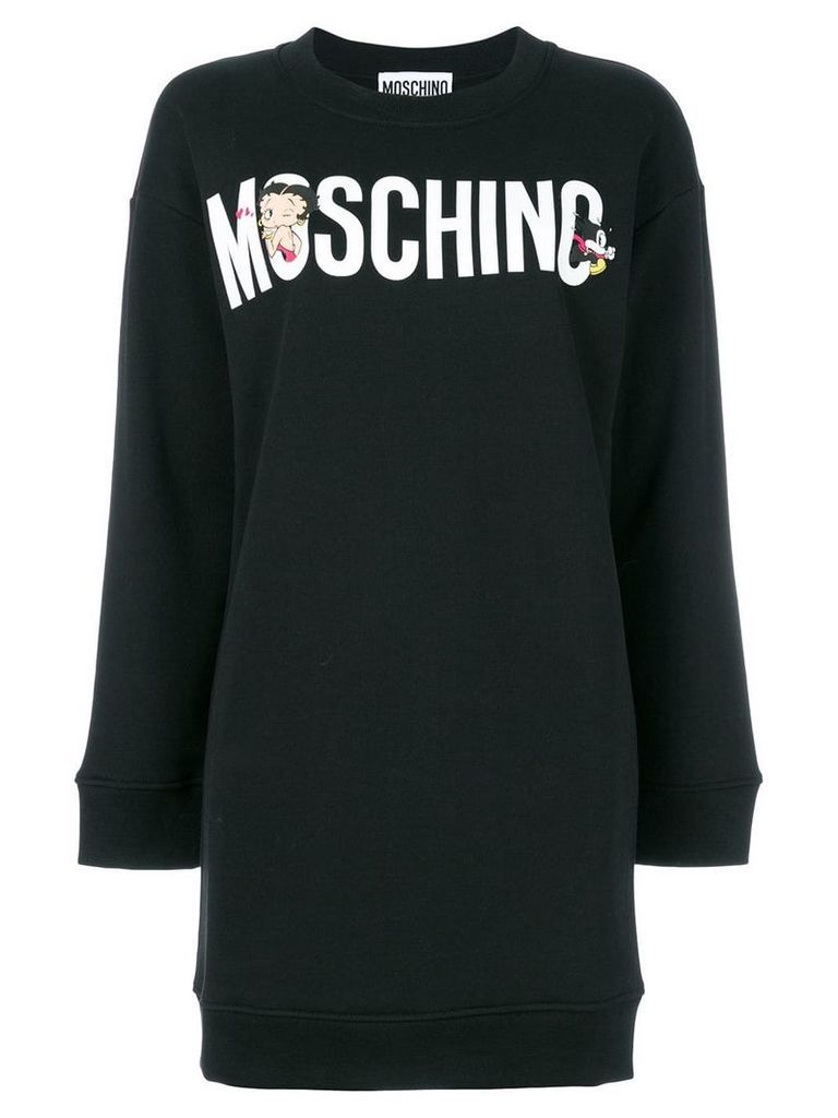 Moschino Betty Boop logo sweater dress - Black