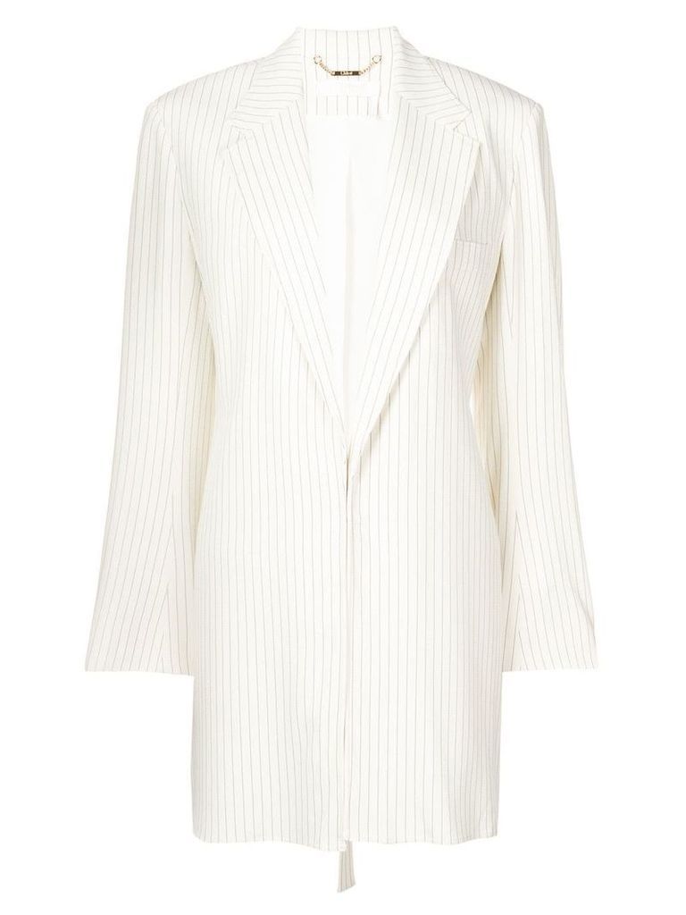 Chloé striped belted blazer - White