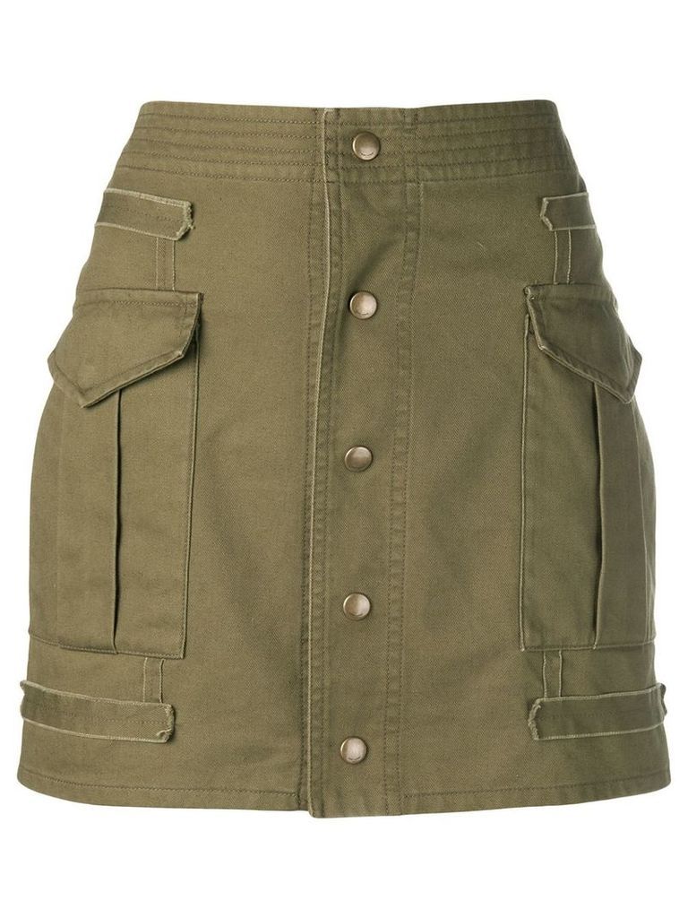 Saint Laurent button-down mini skirt - Green