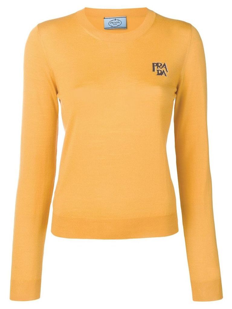 Prada logo knit sweater - Yellow
