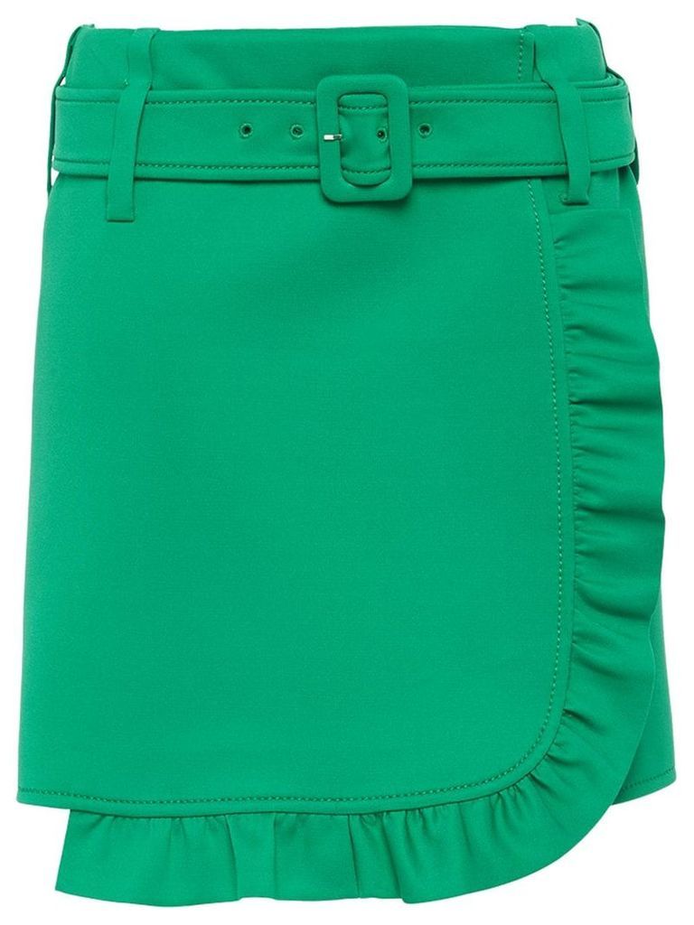 Prada ruffle trimming short skirt - Green