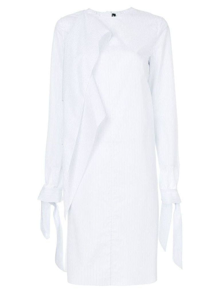 Calvin Klein 205W39nyc asymmetric striped dress - White