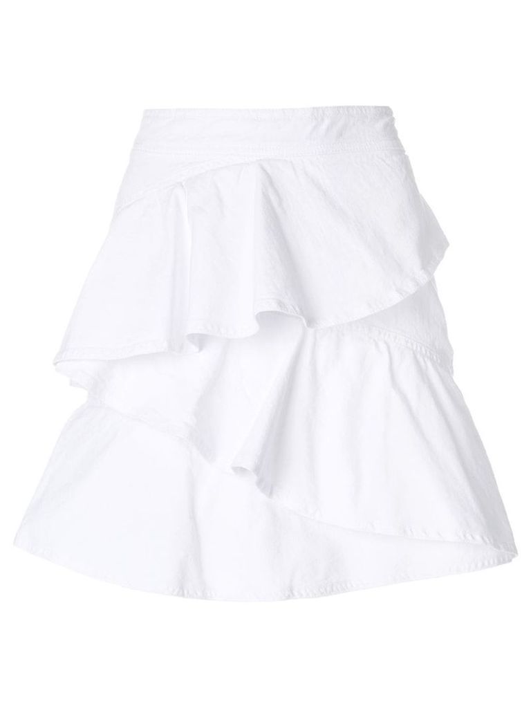 Isabel Marant Étoile short ruffled skirt - White