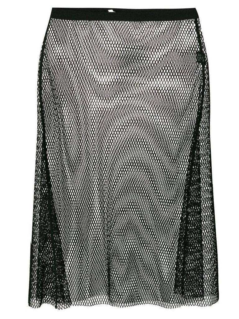 Helmut Lang mesh overlay skirt - Black