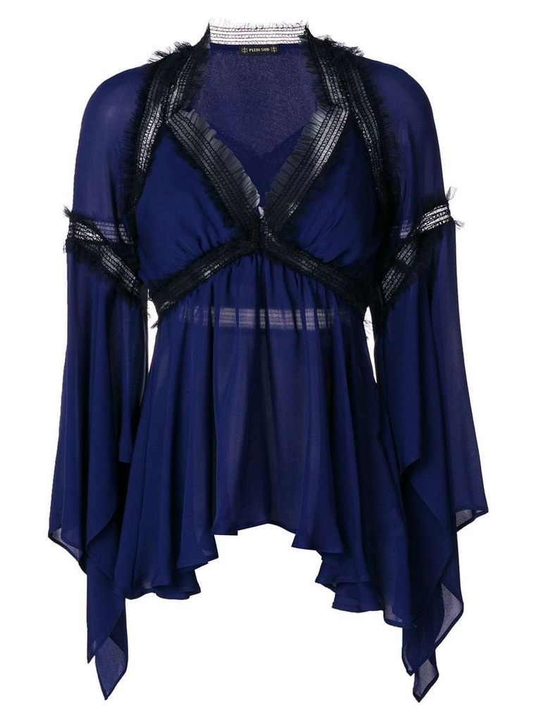 Plein Sud asymmetrical blouse - Blue