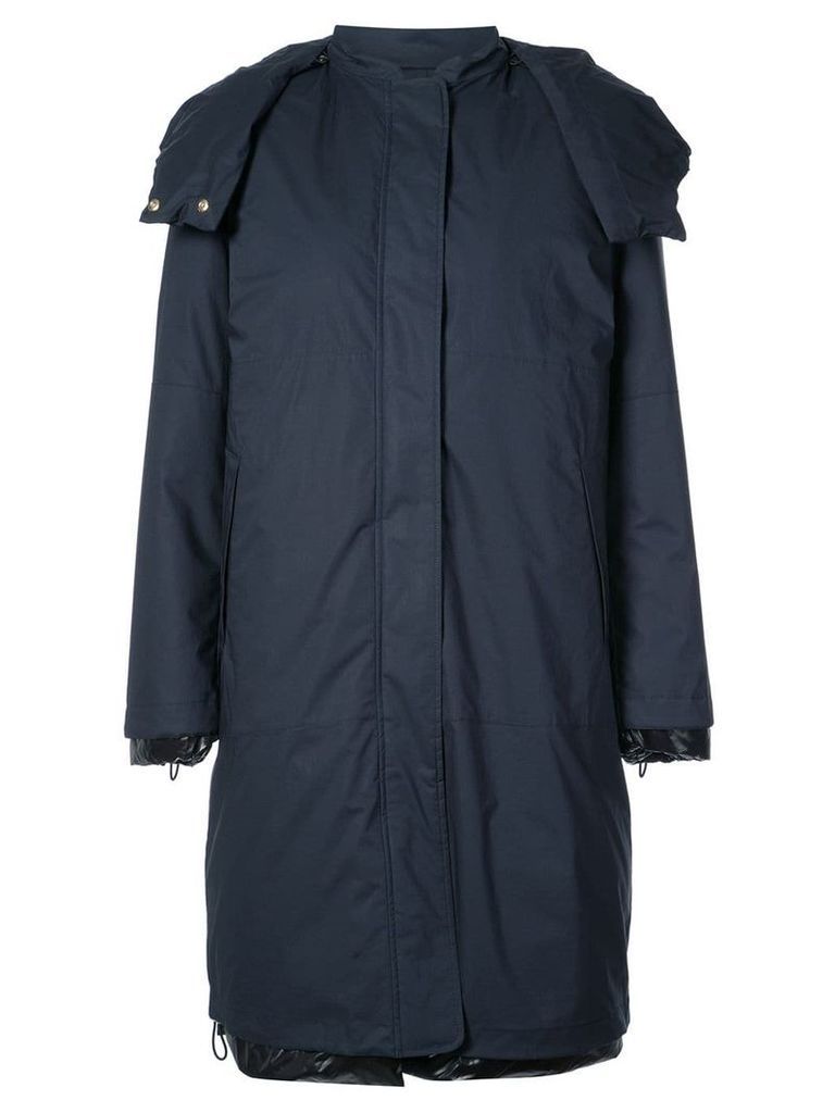 Jil Sander hooded raincoat - Blue