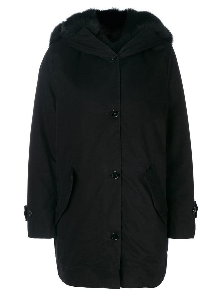 Ermanno Scervino fur-lined coat - Black