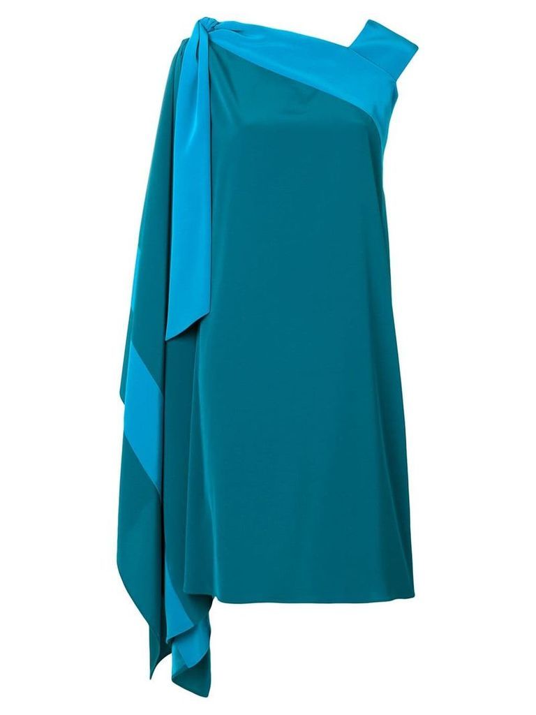 Gianluca Capannolo draped side dress - Blue