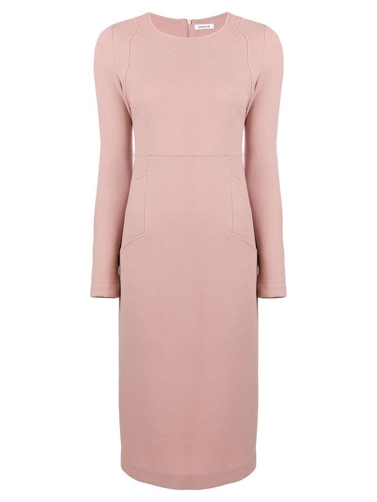 P.A.R.O.S.H. long sleeve fitted dress - PINK