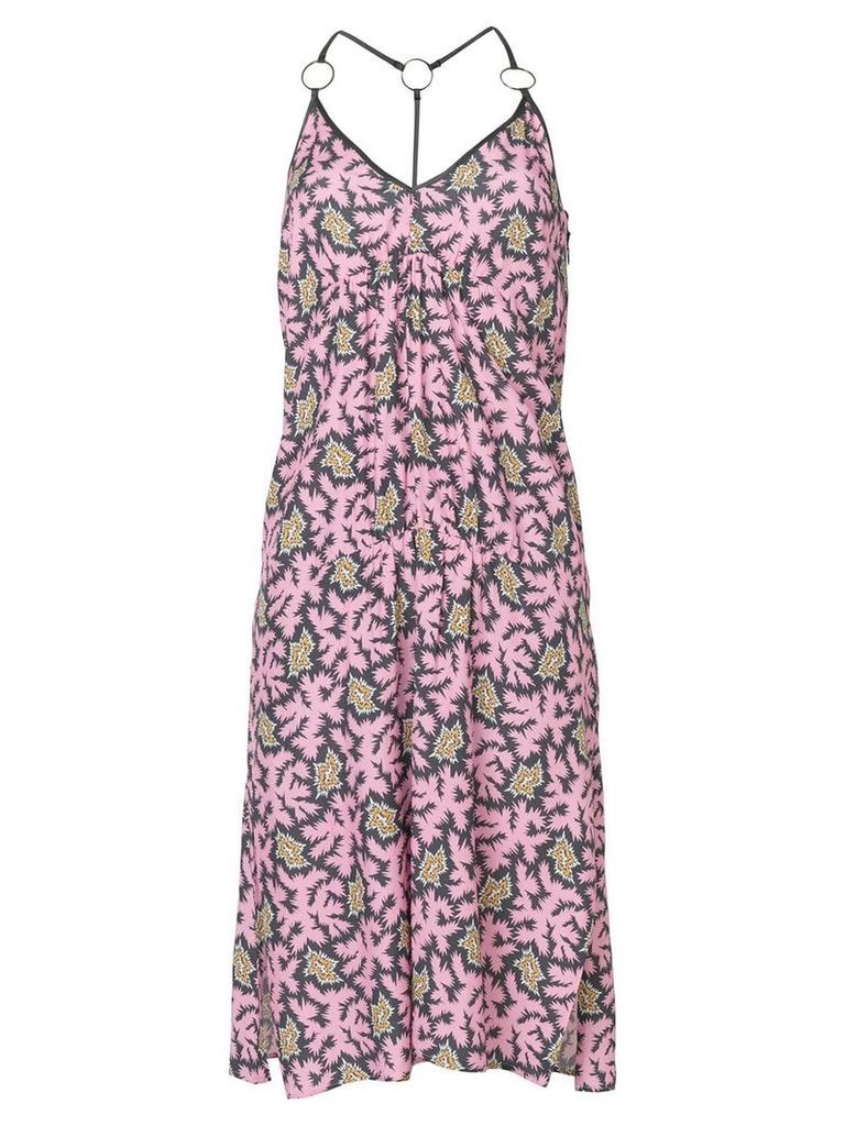 Victoria Victoria Beckham printed flared midi dress - PINK