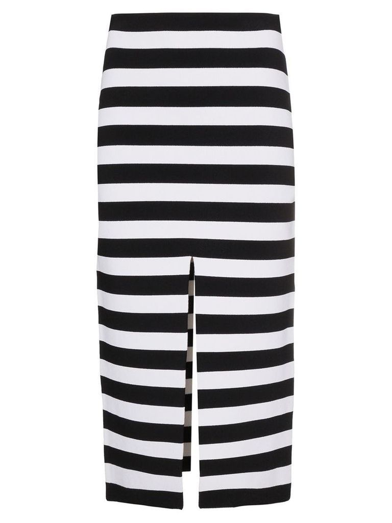 Proenza Schouler Stripe Knit Pencil Skirt - Black