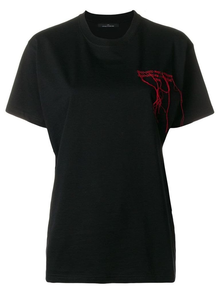 Rokh embroidered design T-shirt - Black