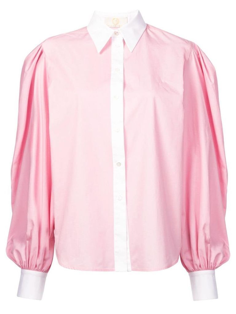 Sara Battaglia volume sleeve shirt - Pink