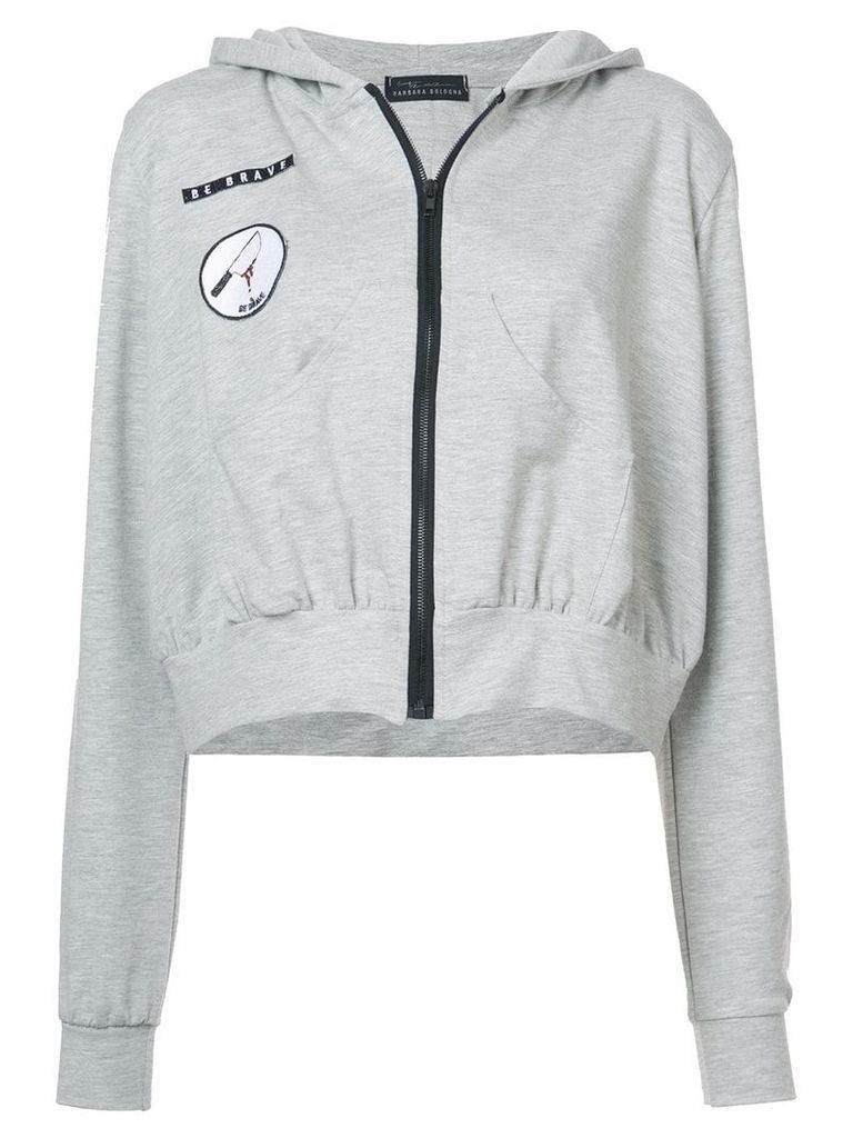 Barbara Bologna frill patch hoodie - Grey