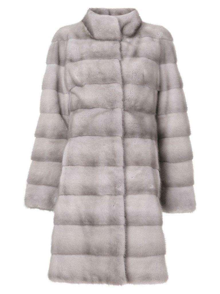 Liska fur mid-length coat - Grey
